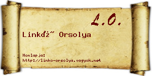 Linkó Orsolya névjegykártya